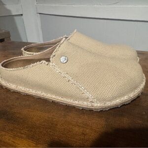 Birkenstock Zermatt Canvas Slipper Eggshell Size 42 W11-11.5, M9-9.5